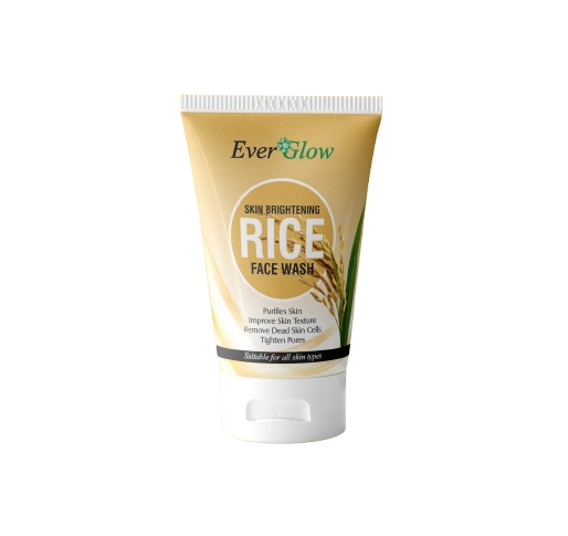EverGlow Skin Brightening Rice Face Wash 120 ML - Purifies, Improves Texture, Exfoliates, Tightens Pores - For All Skin Types | Face Wash | Rise Face Wash