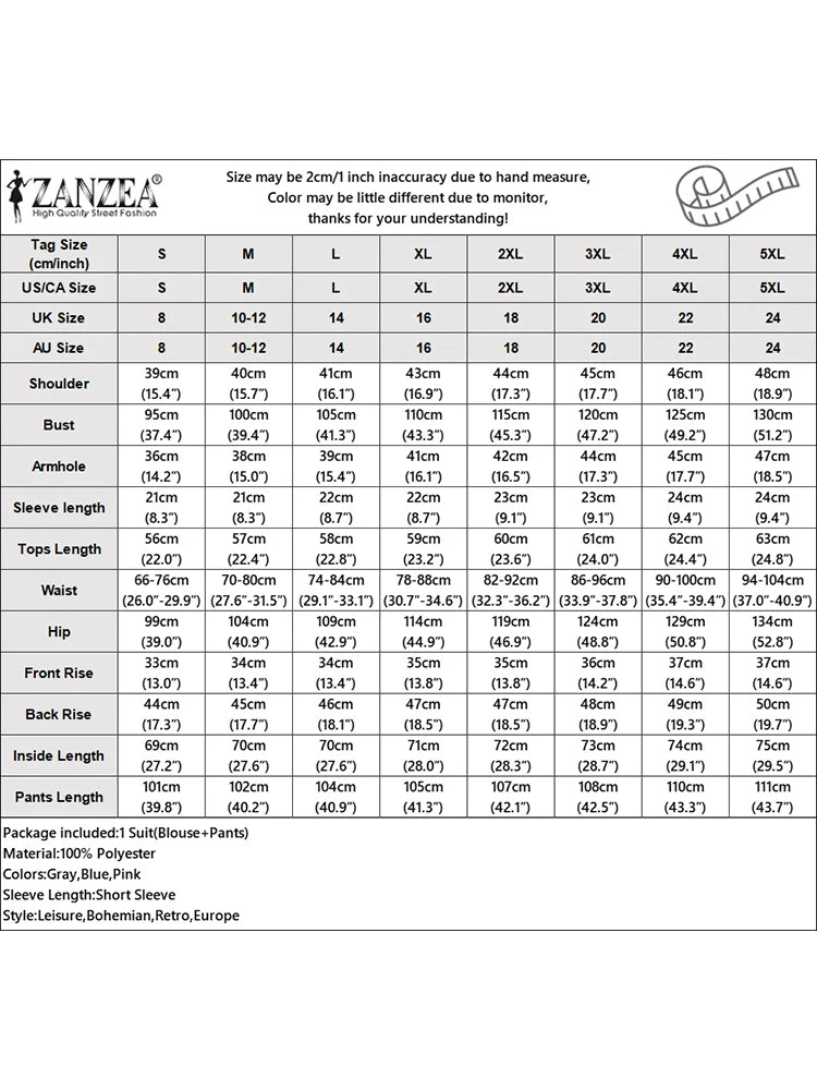 2025 ZANZEA Summer Pant Sets Women 2PCS Outfits Short Sleeve Buttons Tops Suit Casual Solid Work Tracksuit Fashion Matching Sets